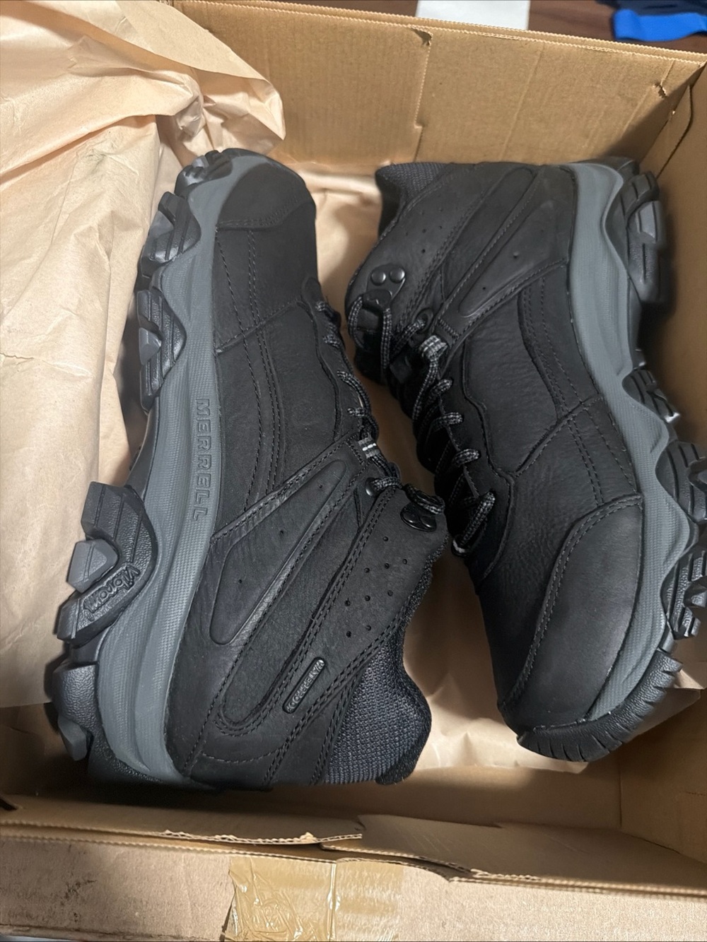 Merrell Moab Adventure 3 J003823 Men's Black Leather Hiking Boots Mid Waterproof